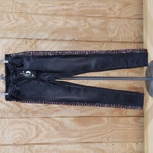 Six Denim NWT Leopard Side Stripe Distressed Skinny Jeans Size XS